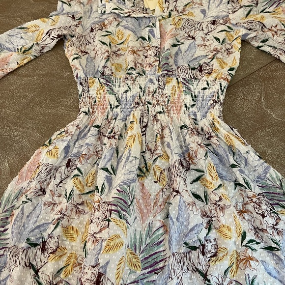 Maje White Jungle Rythonela Floral Print Woven Mini Dress - Picture 2 of 7